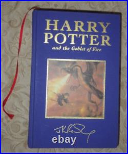 Harry Potter & The Goblet of Fire SIGNED BY J K ROWLING Deluxe 1st Edition 1st P
