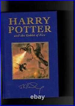 Harry Potter & The Goblet of Fire SIGNED Deluxe 1s Edition Signed by J K Rowling