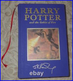 Harry Potter & The Goblet of Fire SIGNED Deluxe 1s Edition Signed by J K Rowling