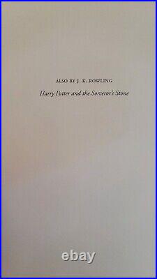 Harry Potter and The Chamber of Secrets 1st American Edition 1st Printing RARE