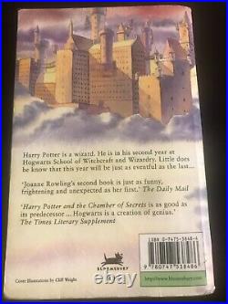 Harry Potter and The Chamber of Secrets 1st British Edition, 6th Print ERROR