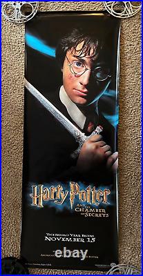 Harry Potter and The Chamber of Secrets (2002) Rare 3'X8' Original Vinyl Banner