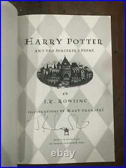 Harry Potter and The Sorcerer's Stone Signed 1st Edition Later Printing