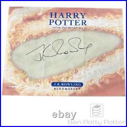 Harry Potter and the Goblet of Fire -JK Rowling Signed RARE Loose Book Plate