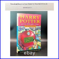 Harry Potter and the Philosopher's Stone 1ST EDITION 4th Print JK Rowling