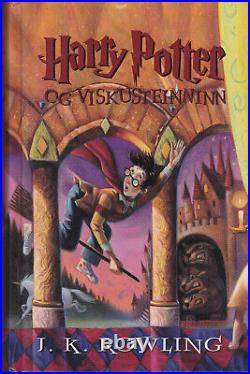 Harry Potter and the Philosopher's Stone super rare cover in Icelandic 2001