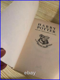 Harry Potter and the Philosophers Stone J. K Rowling FIRST 1st EDITION 1st PRINT
