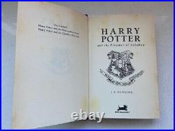 Harry Potter and the Prisoner of Azkaban. UK 1/1. 1st Edition, 1st Print. HC DJ