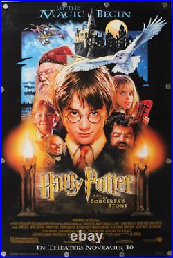Harry Potter and the Sorcerer's Stone 2001 DS Original Movie Poster 27 x 40