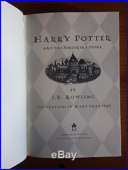 Harry Potter and the Sorcerer's Stone Hardcover First American Edition -Like New