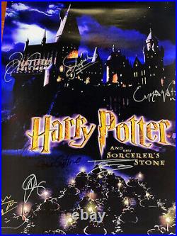 Harry Potter and the Sorcerer's Stone Movie Poster CAST SIGNED Daniel Radcliffe