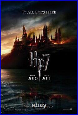 Harry Potter & the Deathly Hallows Original 2-SIDED 27x 40 Movie Poster ADV RARE