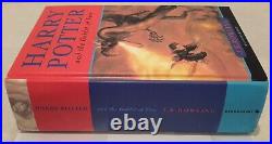 Harry Potter & the Goblet of Fire J. K. Rowling First UK Edition withErrors