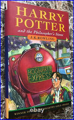 Harry Potter &the Philosopher/Sorcerer's Stone1997 First C Edition J. K. Rowling