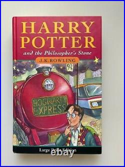 Harry Potter & the Philosopher's Stone 1/1 UK Hardback Large Print Edition