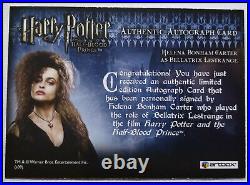 Helena Bonham Carter HARRY POTTER Autograph Bellatrix Lestrange CARD Signature