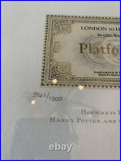 Hogwarts Express Ticket Harry Potter Universal Studios Numbered Original Print