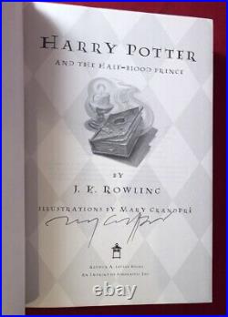 J K ROWLING / Harry Potter and the Half-Blood Prince SIGNED BY MARY GRANDPRE 1st