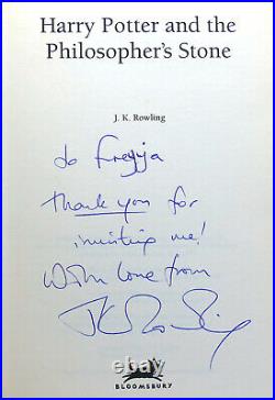J. K. Rowling HARRY POTTER AND THE PHILOSOPHER'S STONE Signed 1st UK Edition