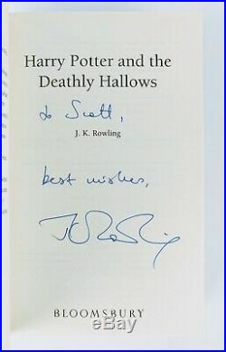 J. K. Rowling Harry Potter and the Deathly Hallows First Edition Signed