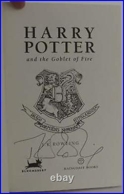 J K Rowling / Harry Potter and the Goblet of Fire Signed 1st Edition #2305012