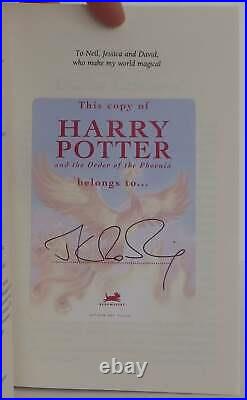 J K Rowling / Harry Potter and the Order of the Phoenix Signed 1st #2303009