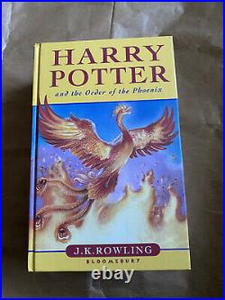J. K Rowling Harry Potter and the Order of the Phoenix with Original Drawing