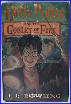 J K Rowling signed autograph The Goblet of Fire, HB, DJ, 1st Am ed Unread