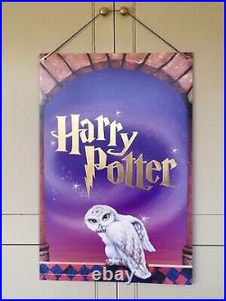 Original Harry Potter Store Display Vintage Promotional Sign J. K. Rowling Owl