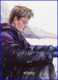 Original watercolor painting Harry Potter Hermione Granger Hogwarts Wall Art