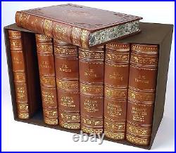 ROWLING- HARRY POTTER 7 book boxed, complete set, luxury leather rebound