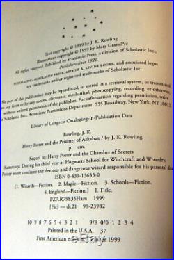 ROWLING J K. / HARRY POTTER AND THE PRISONER OF AZKABAN Prize Copy Signed 1st ed