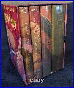 Rowling, J. K. Harry Potter First 4 books in original box (3 1st printings)