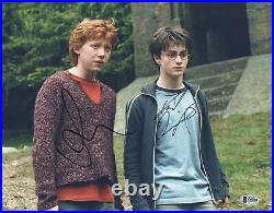 Rupert Grint Daniel Radcliffe Signed Auto Harry Potter 11x14 Photo Beckett Bas