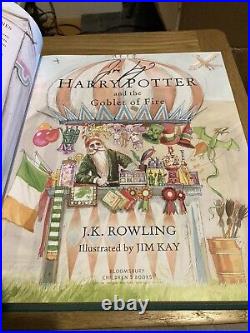 SIGNED Harry Potter and the Goblet of Fire, Deluxe Illustrated 1st Print UK