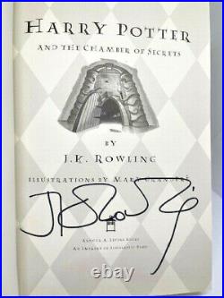 SIGNED J. K. ROWLING HARRY POTTER AND THE CHAMBER OF SECRETS original edition rep