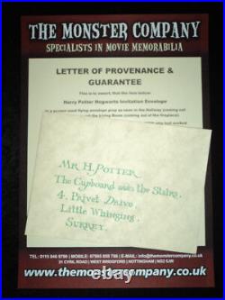 Screen Used Prop Harry Potter & Philosophers Stone Hogwarts Invitation Envelope