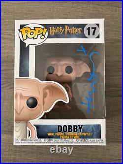 Signed TOBY JONES Dobby Harry Potter Funko Pop 17! COA Daniel Radcliffe