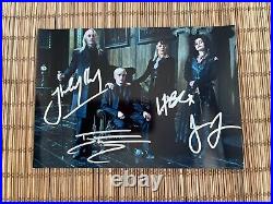 Tom Felton Isaacs Bonham Carter Malfoy Harry Potter autographed photo signed coa