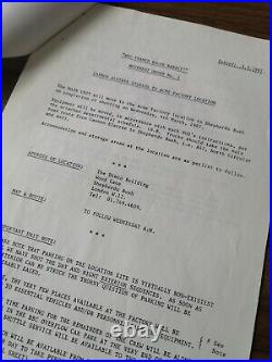 Who Framed Roger Rabbit (1988) Original Production Used Crew Call Sheet Prop